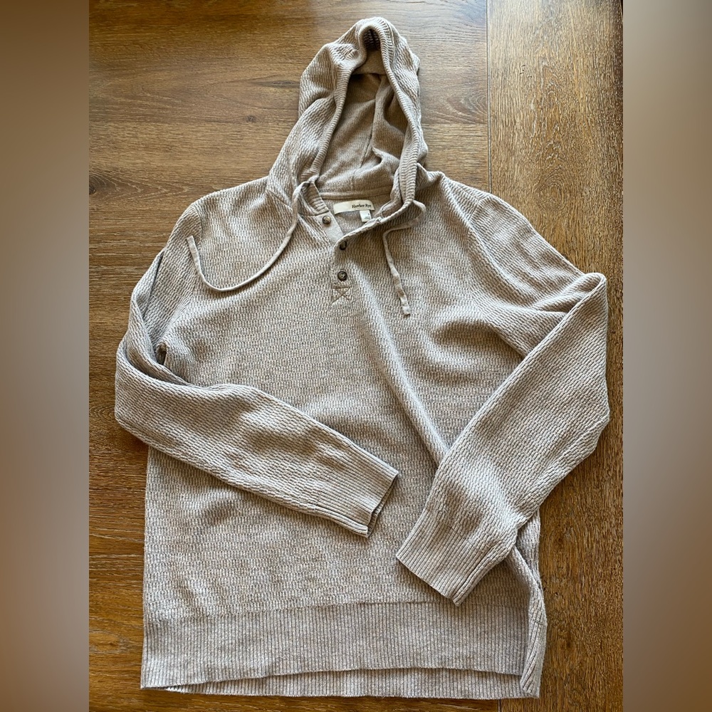 Hawker Rye Mens Henley Hoodie, Small